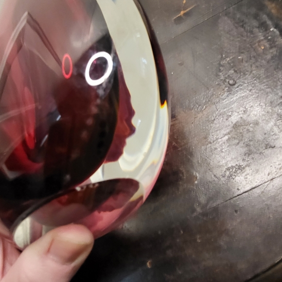 Vintage Murano Sumerso Hand Blown Glass Vase 10 3/4" - Picture 10 of 10